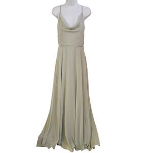 Thread Willow‎ Green Chiffon Gown Size 8R NWT Formal Bridal Party Event